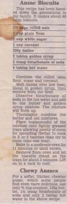 Anzac Biscuits