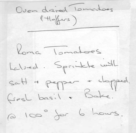 Hoffers Oven Dried Tomatoes Crop