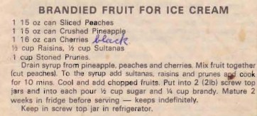 Brandied fruit for Ice Cream