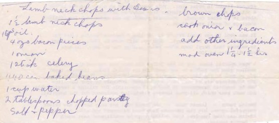 Lamb Neck Chops with Beans