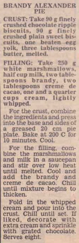 Brandy Alexander Pie