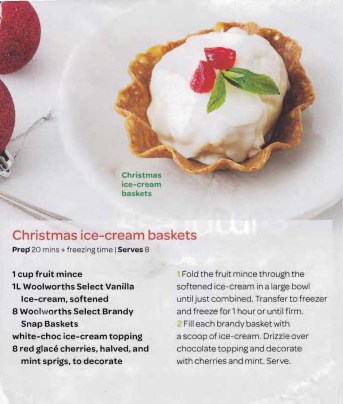 Christmas ice-cream baskets