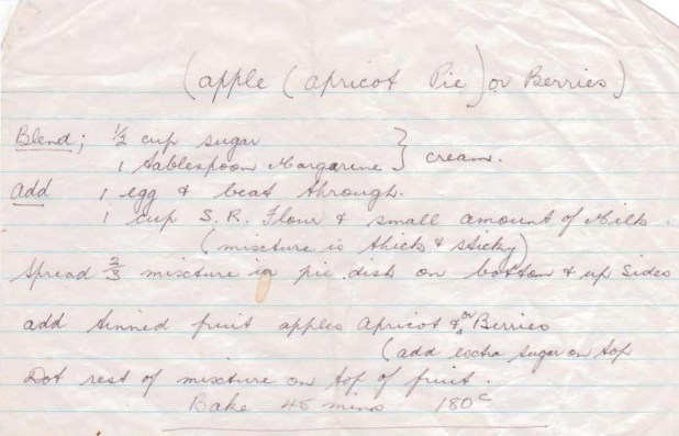 Apple Apricot or Berry Pie