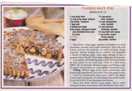 Three Nut Pie