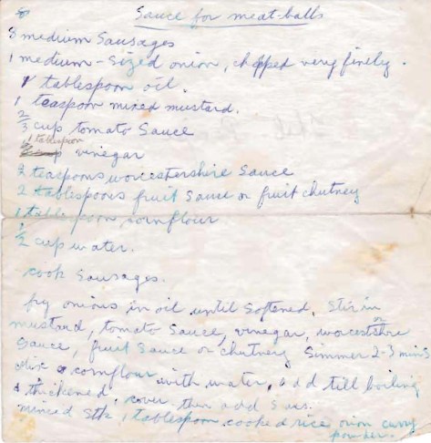 Sauce for Meatballs - Thel