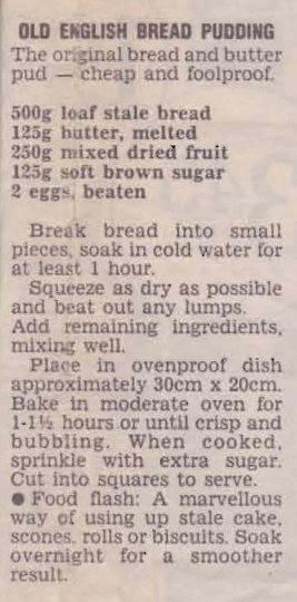 Bread & Butter Pudding - Old English