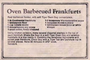 Oven Barbecued Frankfurts