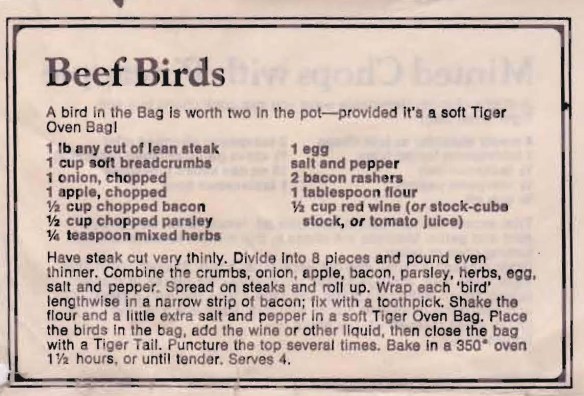 BEEF BIRDS | Beb's Recipe Drawer