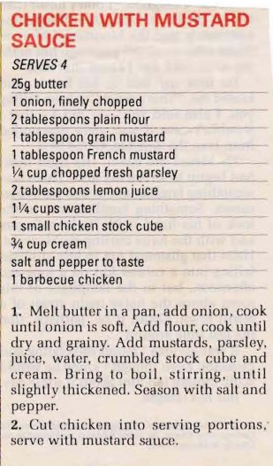 Chicken with Mustard Sauce